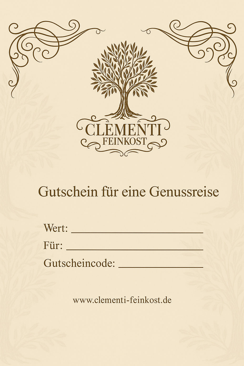 Gutschein für Feinschmecker